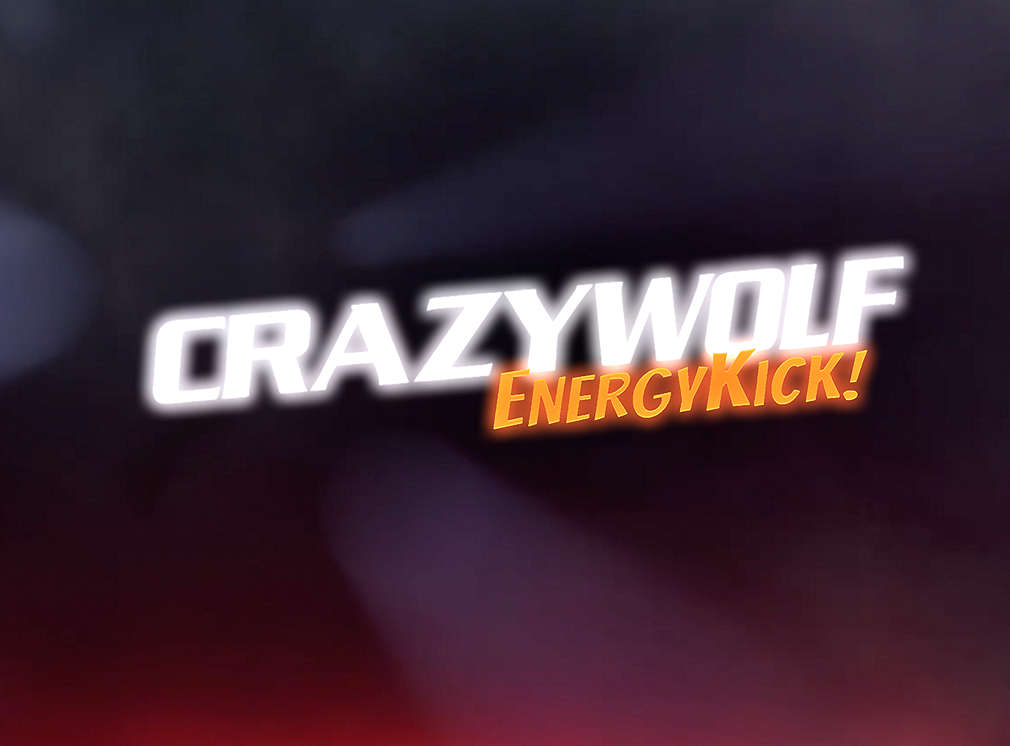 Изображение на логото на Crazy Wolf, собствена марка енергийни напитки на Kaufland
