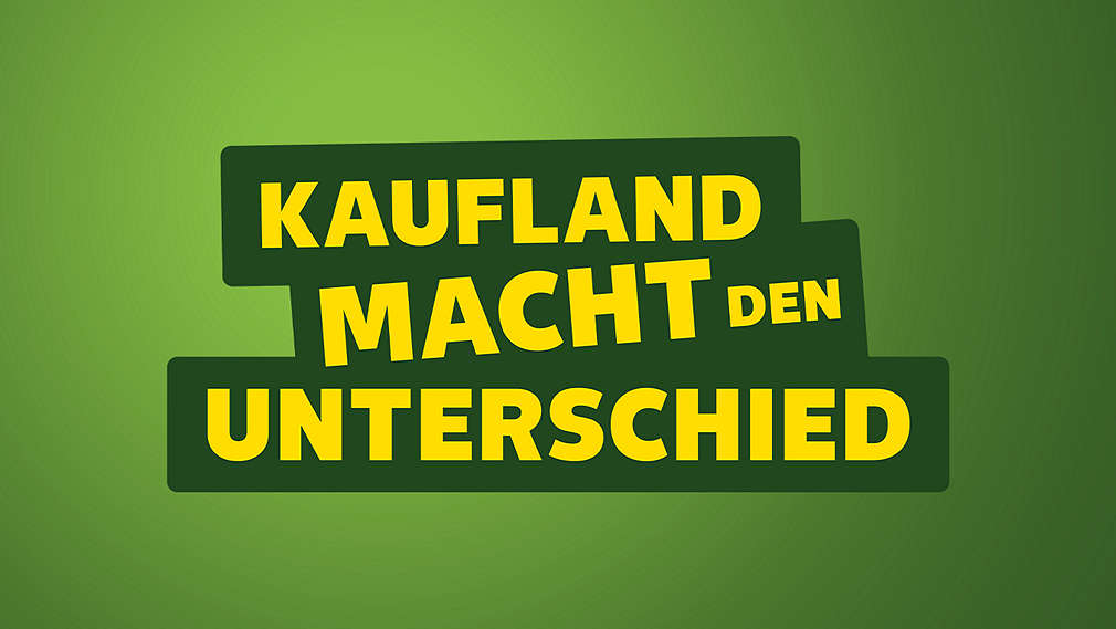 Logotip: Kaufland za veću održivost; Zelena pozadina s gradijentom