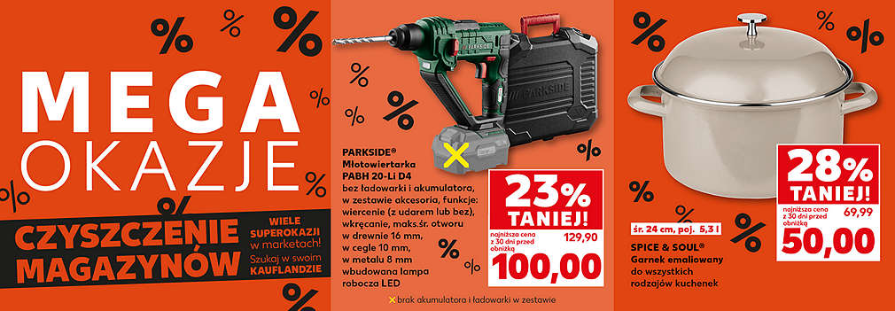 Tekstylia młotowiertarka i garnek