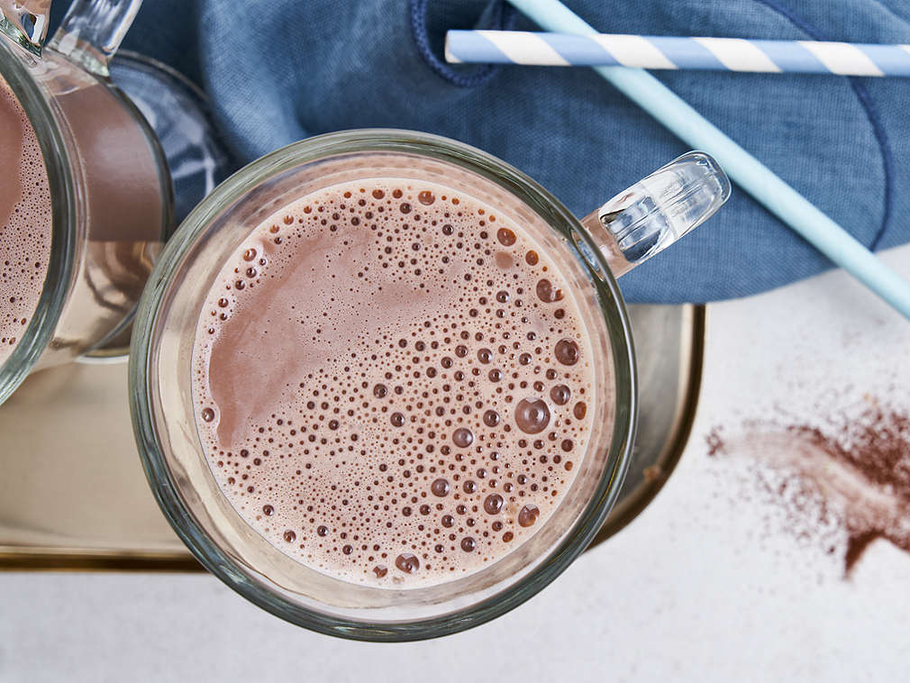 Frischer Kakaotrunk in der Detailansicht