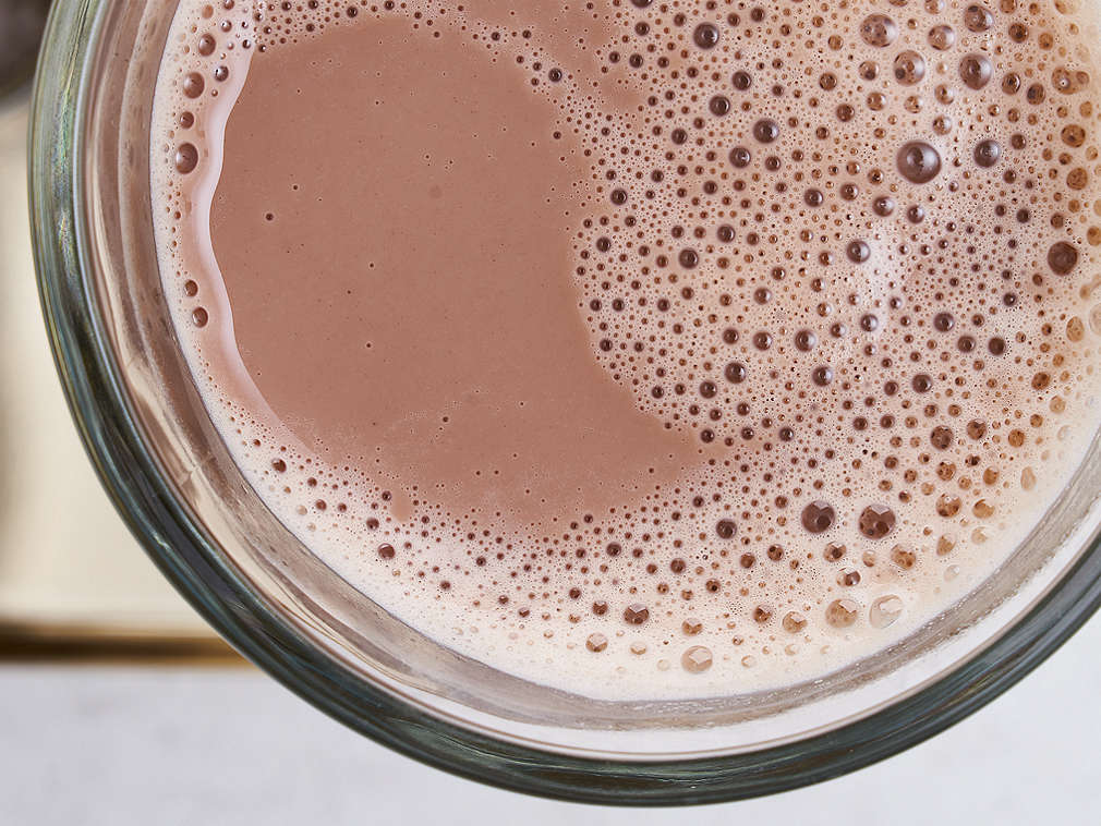 Frischer Kakaotrunk in der Detailansicht