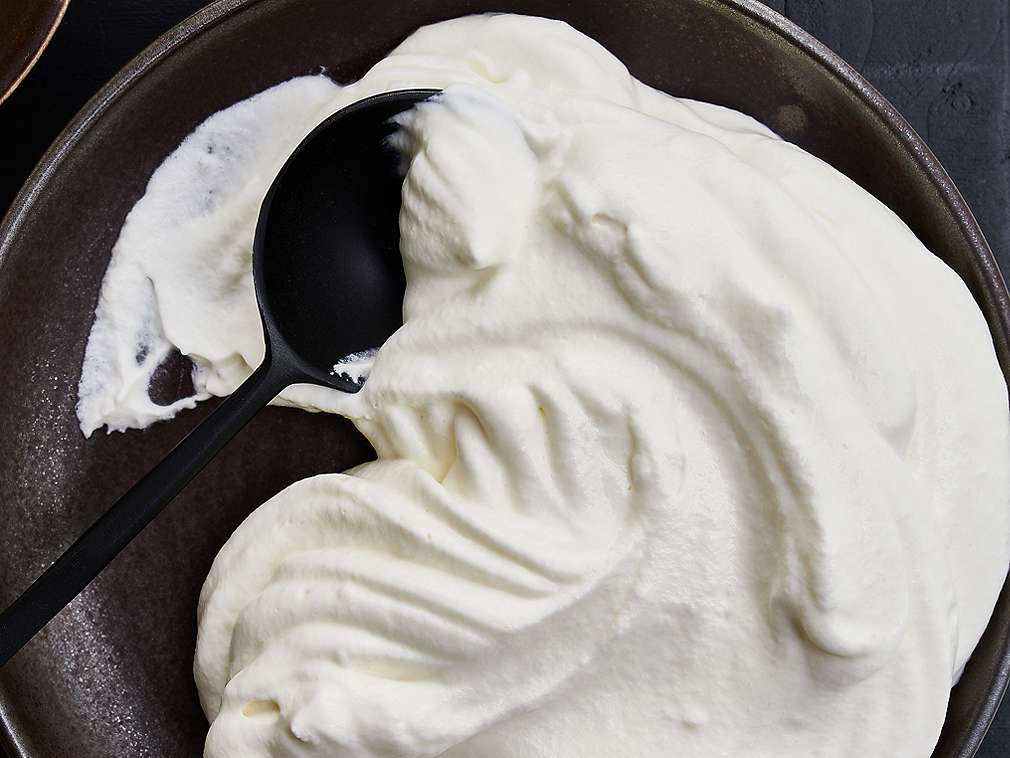 Frische Sahne in der Detailansicht