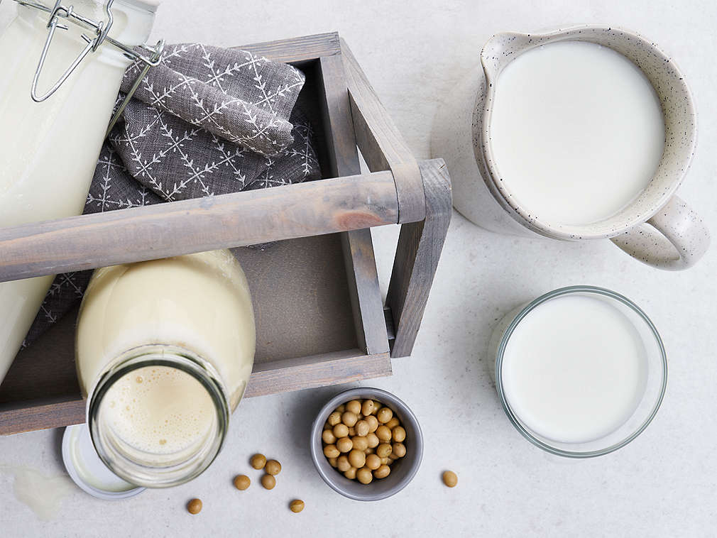 Детайлно изображение на прясно мляко