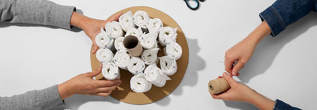 First level of diaper cake