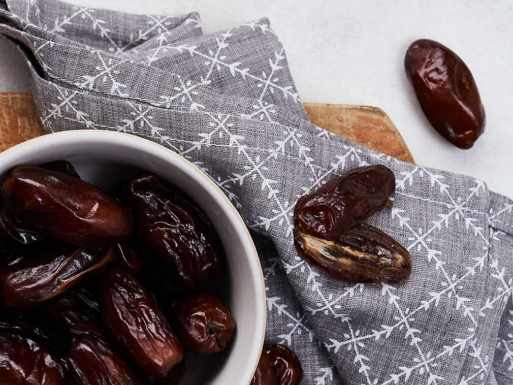 Getrocknete Datteln in der Detailansicht