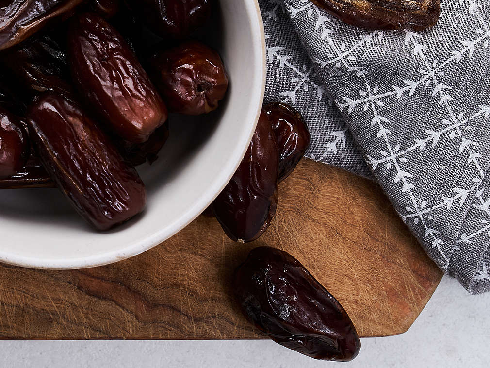 Getrocknete Datteln in der Detailansicht