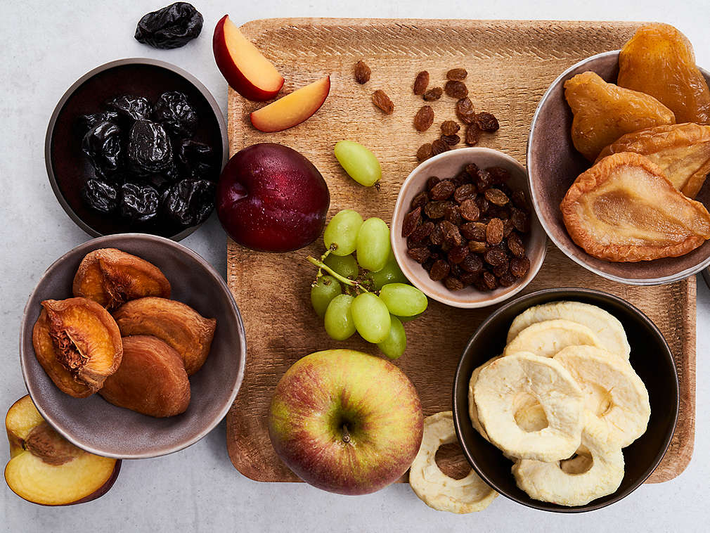 Suszone owoce w widoku szczegółowym