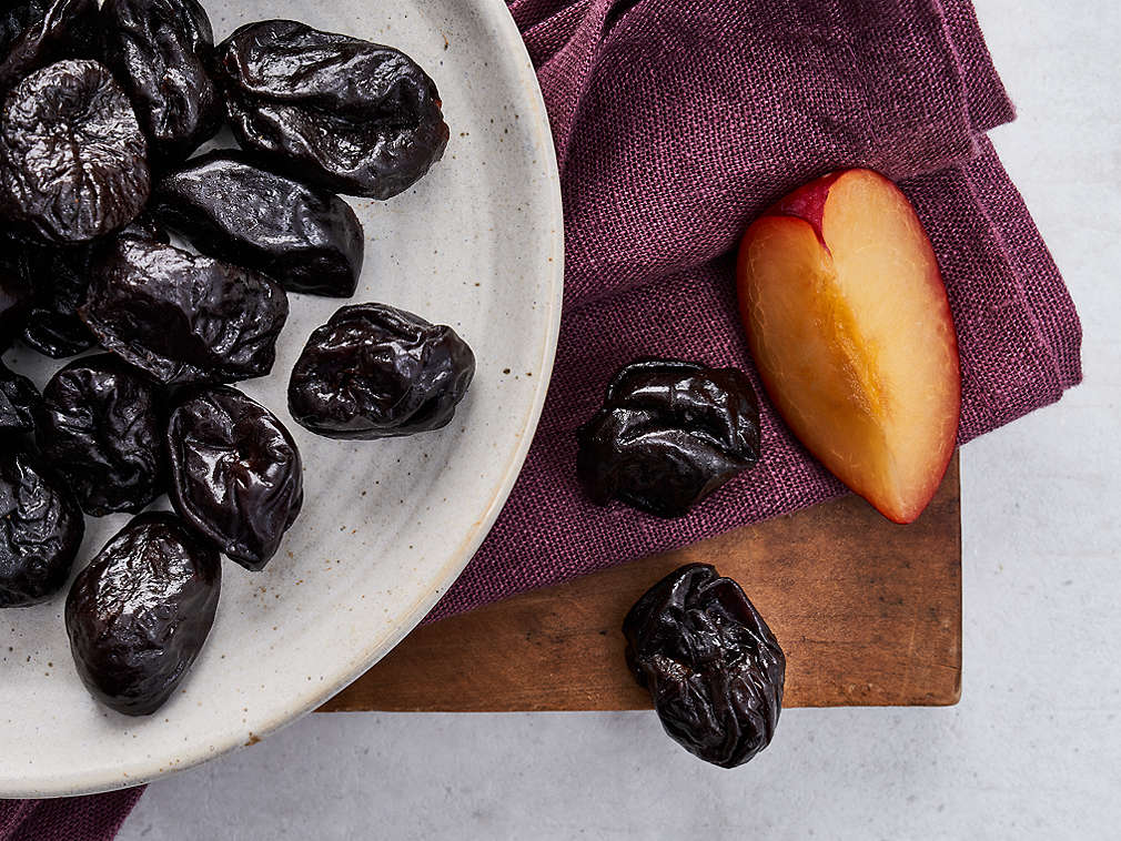 Detailný pohľad na sušené slivky