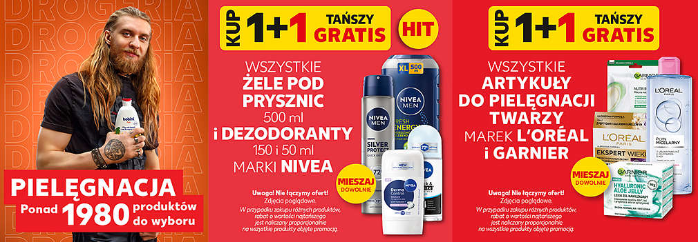 Kosmetyki NIvea i artykuły pielęgnacyjne Loreal i Garnier