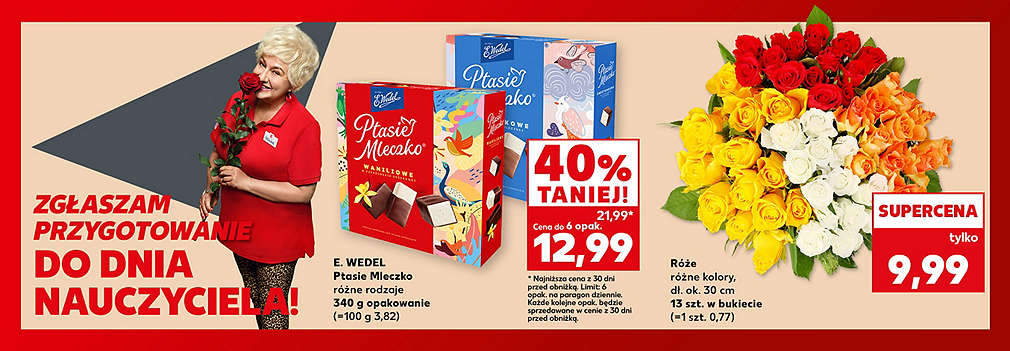 Ptasie mleczko i bukiety róż