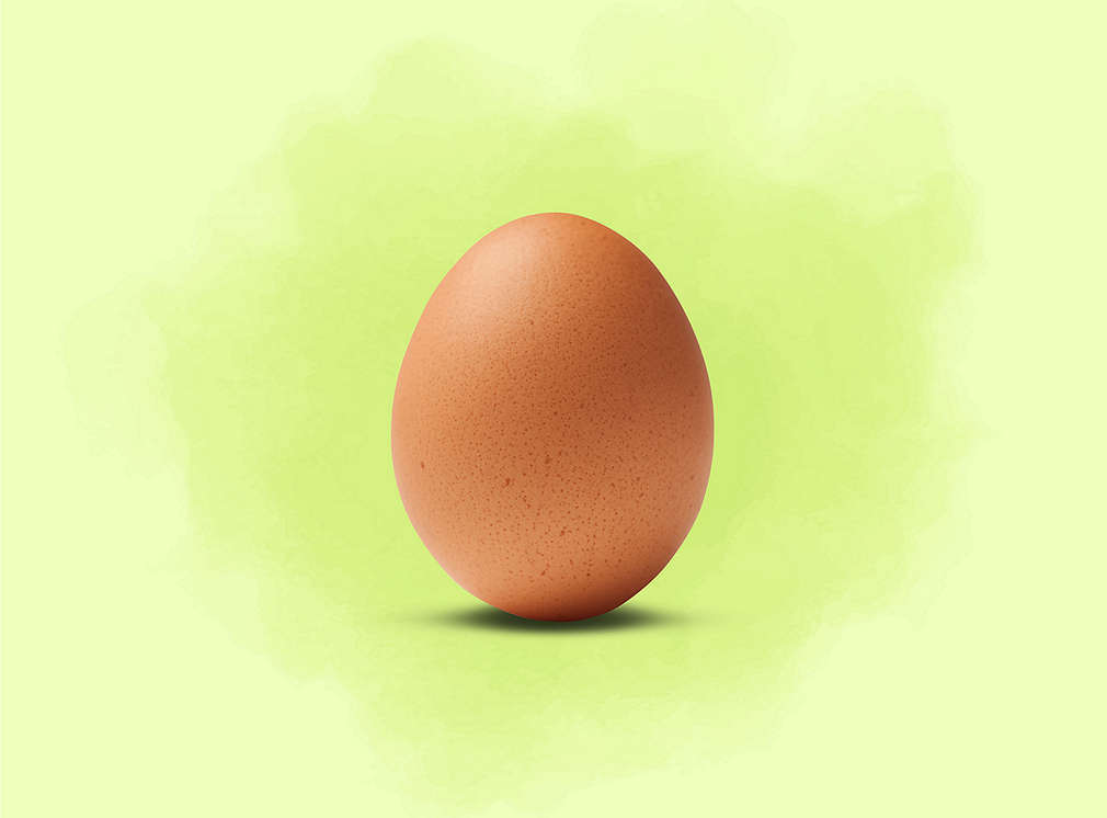 vejce, zelený podklad
