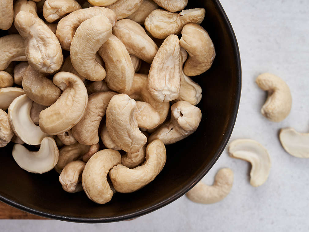 Detailný pohľad na kešu oriešky