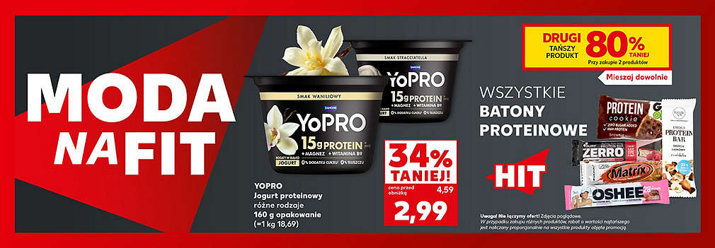 jogurty Yopro i batony proteinowe
