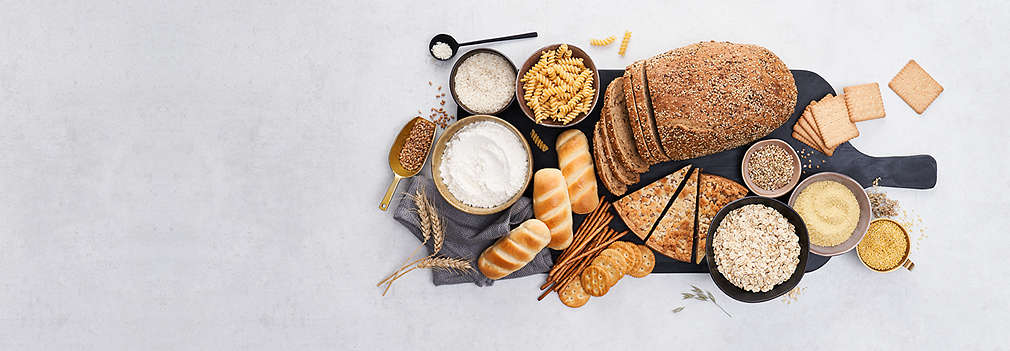 Изображение на различни зърнени продукти