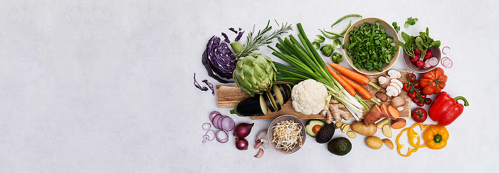 Изображение с различными видами овощей