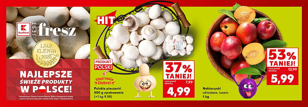 pieczarki i nektarynki