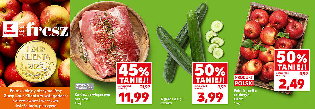 karkówka, ogórki , jabłka