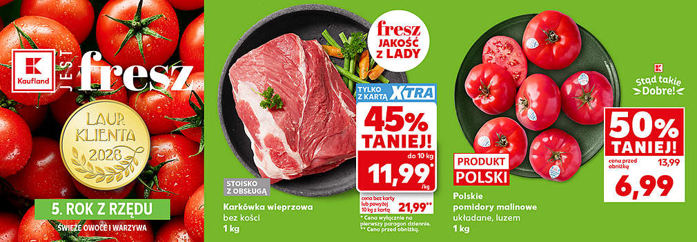 Świeże mięso i pomidory