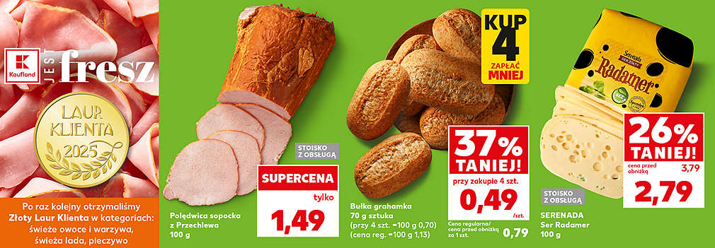 szynka, bułki i ser zółty