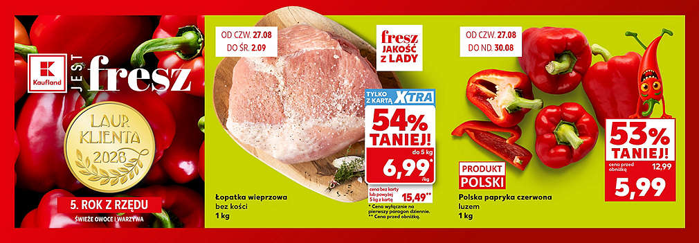 łopatka i papryka czerwona
