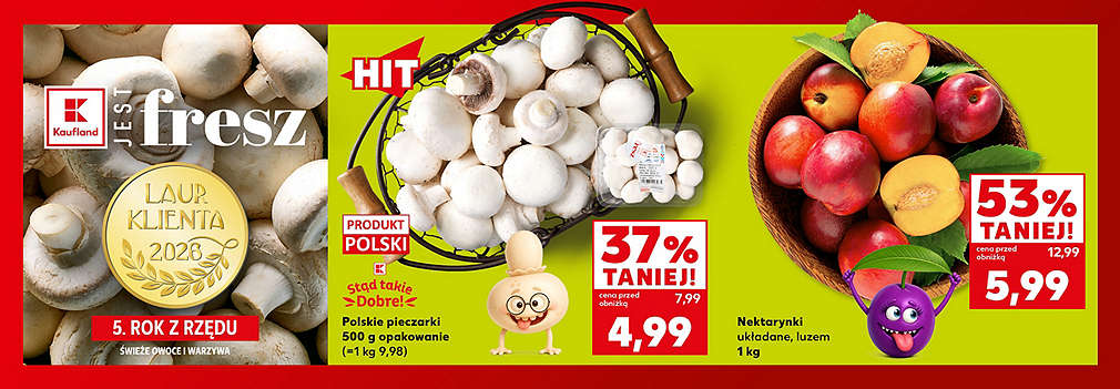 pieczarki i nektarynki
