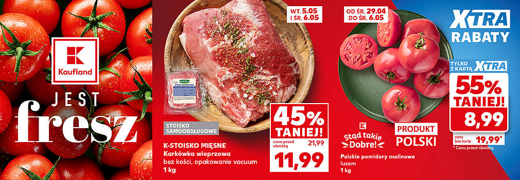 karkówka i pomidory malinowe