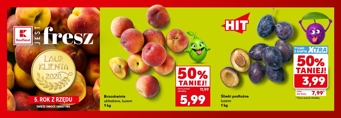 brzoskwinie i śliwki