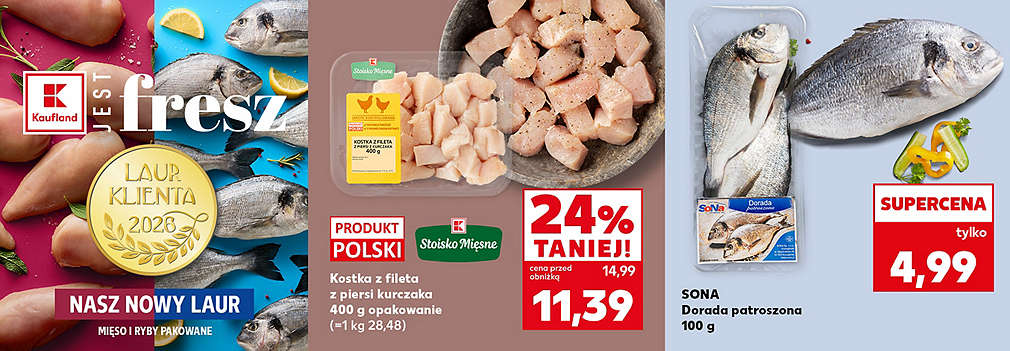 ryba i kawałki kurczaka