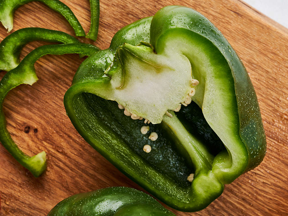 Frische Paprika in der Detailansicht