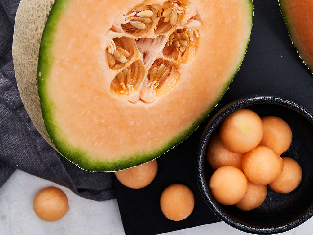 Свежая дыня, подробный вид