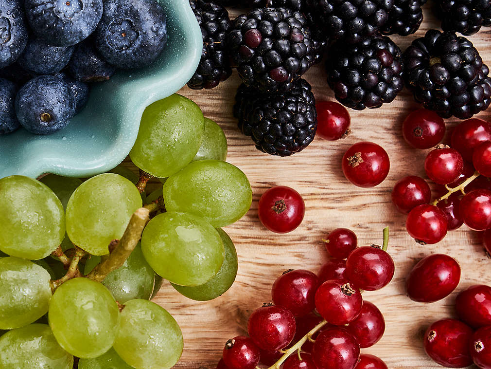 Frische Beeren in der Detailansicht