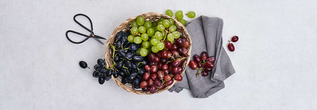 Abbildung frischer Weintrauben