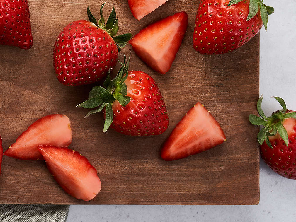 Свежая клубника, подробный вид