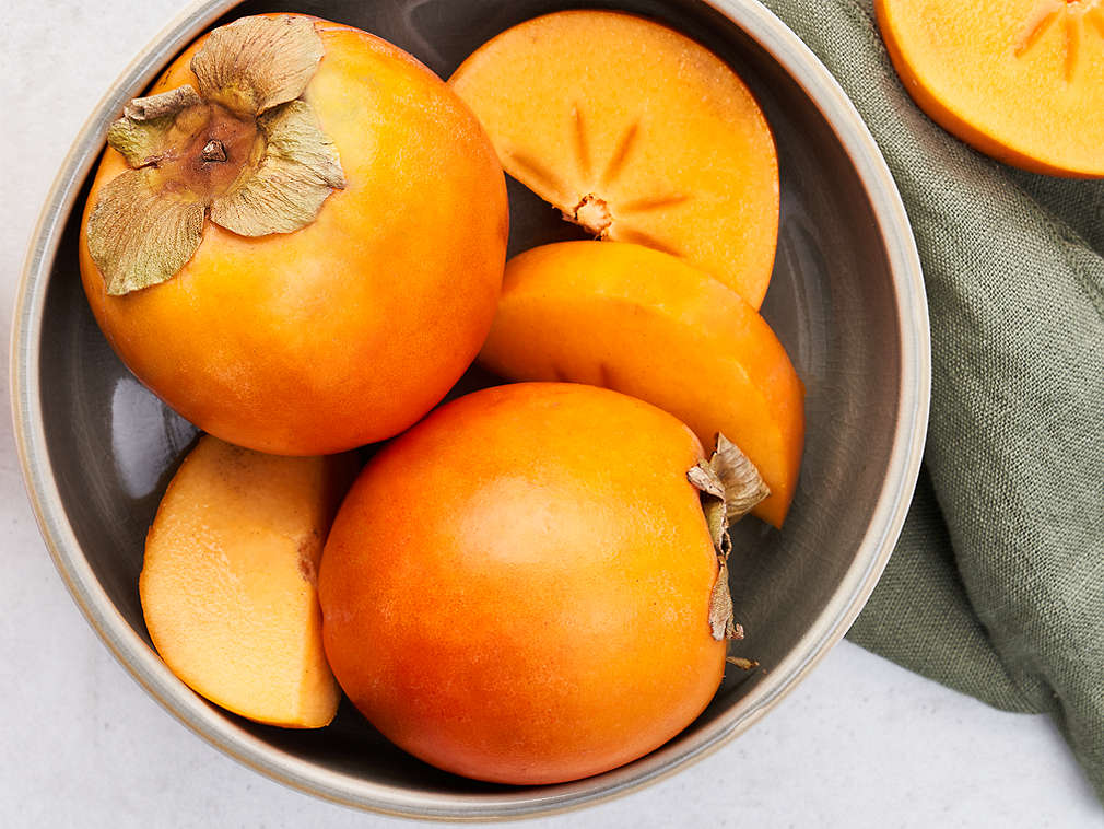 Frische Kaki in der Detailansicht