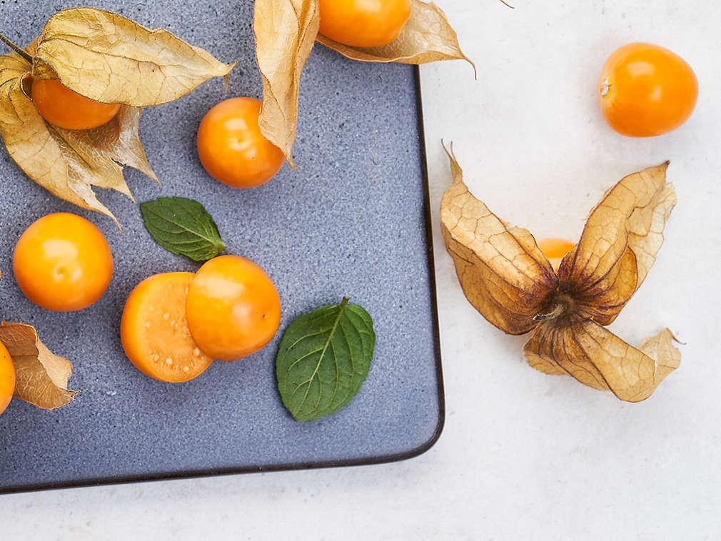 Пресен физалис в детайлен изглед