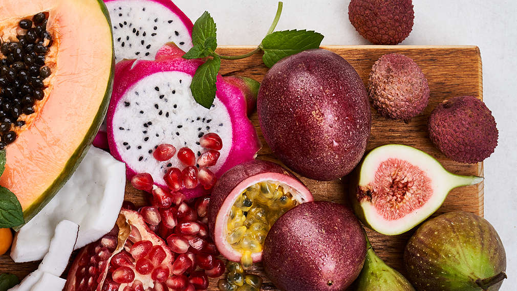 Abbildung von exotischen Früchten