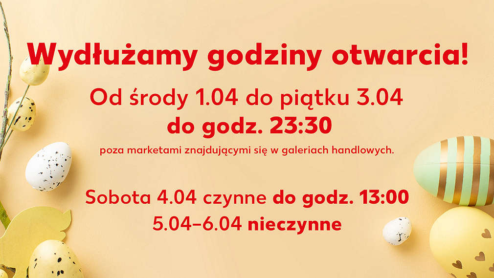 Informacja o p[rzedświątecznych godzinach otwarcia