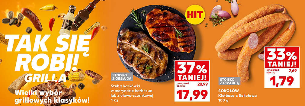karkówka na grill i kiełbasa