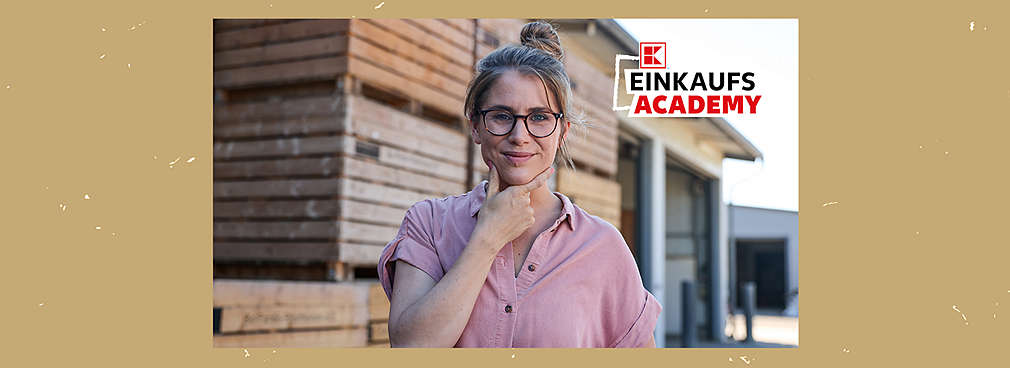 Logo: Kaufland Einkaufsacademy, Moderatorin Janine Utsch