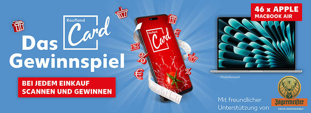 Das Kaufland Card Gewinnspiel – bei jedem Einkauf scannen; richtig gewinnen!; Beispielhafte Abbildung des Gewinns