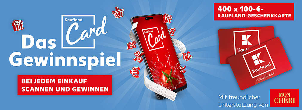 Das Kaufland Card Gewinnspiel – bei jedem Einkauf scannen; richtig gewinnen!; Beispielhafte Abbildung des Gewinns