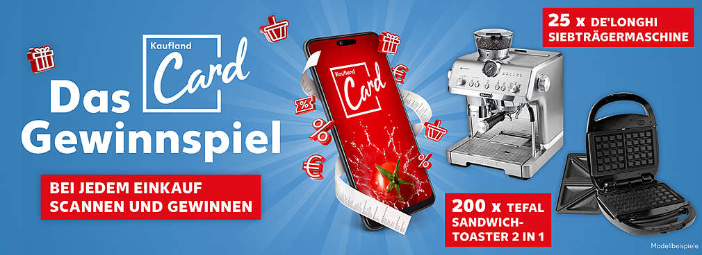 Das Kaufland Card Gewinnspiel – bei jedem Einkauf scannen; richtig gewinnen!; Beispielhafte Abbildung des Gewinns
