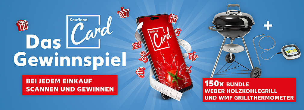Das Kaufland Card Gewinnspiel – bei jedem Einkauf scannen; richtig gewinnen!; Beispielhafte Abbildung der Gewinne