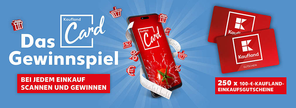 Das Kaufland Card Gewinnspiel – bei jedem Einkauf scannen; richtig gewinnen!; Beispielhafte Abbildung des Gewinns