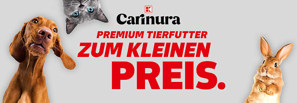 Premium Tierfutter zum kleinen Preis; Logo: K-CARINURA