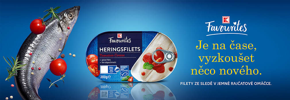 K-Favourites Sleďové filety v tomatové omáčce