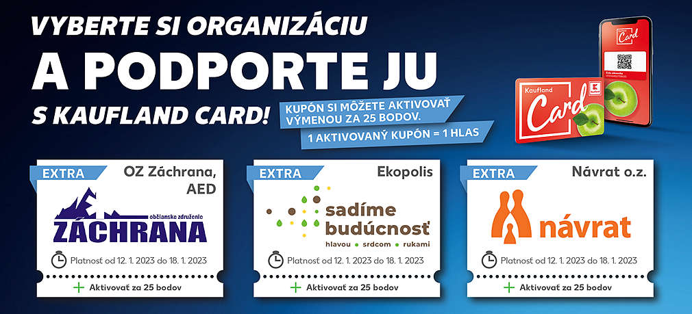 Podporte organizácie s Kaufland Card