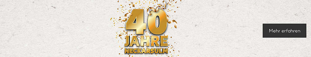 Schriftzug: 40 Jahre Neckarsulm