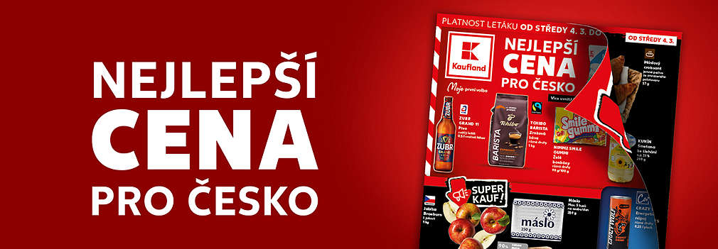 Akční leták Kauflandu platný od 4. 3. 2026 s tématem Nejlepší cena pro Česko