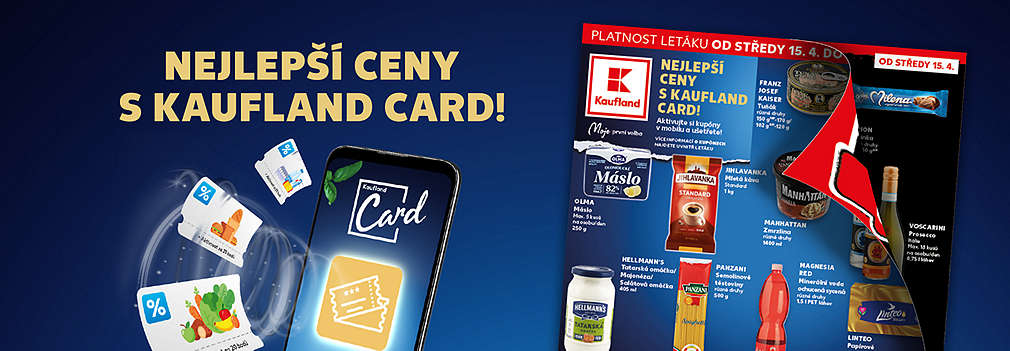 Akční leták Kauflandu platný od 15. 4. 2026 s tématem Nejlepší ceny s Kaufland Card